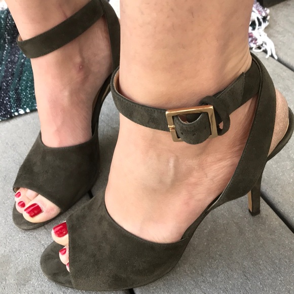 Kate Spade Suede Open Toe Ankle Wrap heels - Picture 5 of 8